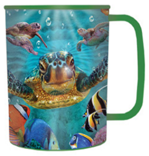 Obrázek z Hrnek 3D plast - mořská želva, 300ml (5) 